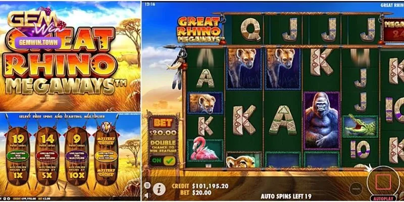 Bật mí bí quyết chơi nổ hũ Great Rhino Megaways thắng lớn